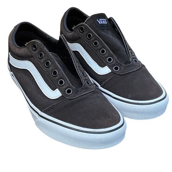 VANS Old Skool Distressed Black White Classic Skateboarding Sneaker  Women 8 - Picture 1 of 12